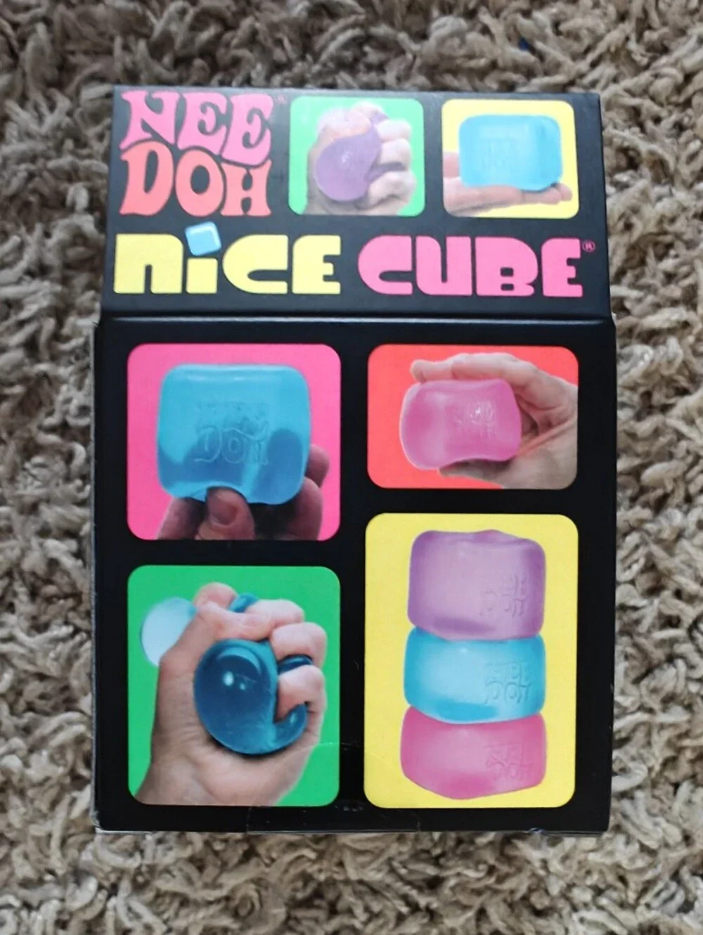 NeeDoh Nice Cube Boxed Squishy Collectible - Blue In Original Packaging